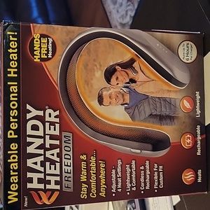 ONTEL Handy Heater Freedom Wearable neck heater 4 settings Recharge cord…New